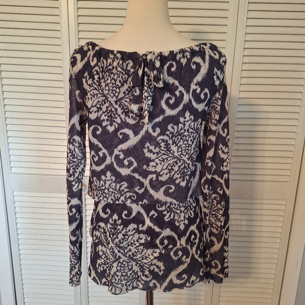 Sweet Pea Stacy Frati Layered Long Sleeve Blouse Medium *C5 - Picture 2 of 6